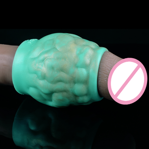 Manchon de pénis <span class=keywords><strong>en</strong></span> silicone YOCY, lumineux, pour agrandissement du pénis, anneau de pénis, manchon d'extension du pénis, gaine extensible, plusieurs tailles, jouet sexuel pour hommes - Product Image 5