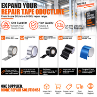 Kit de rubans de réparation en gros : ruban adhésif tissé, ruban adhésif en aluminium, ruban adhésif silicone auto-fusionnant pour importateurs, grossistes et distributeurs
