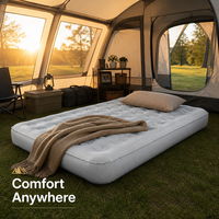 Lit gonflable double automatique personnalisé, matelas pneumatique en toile épaissi et surélevé pour le camping et la maison