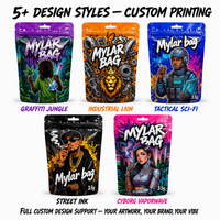 Sachet Mylar personnalisé 3,5g anti-odeur ZA Pack, emballage en aluminium imprimé graffiti, pochette refermable à fermeture éclair pour bonbons et snacks