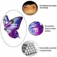 Drone jouet papillon bionique RC à ailes battantes et lumineuses, en métal et tissu, cadeau pour garçons, filles et enfants, pour jeux en extérieur et mariages