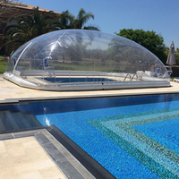 Couverture de piscine gonflable personnalisée, couverture en PVC transparente et accessoires