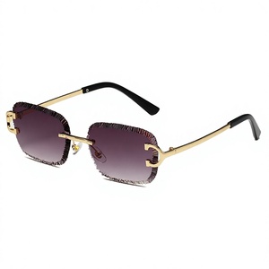 Nouvelle Arrivée 2025 – Lunettes de Soleil Unisexe <span class=keywords><strong>Kaja</strong></span> Sans Monture à Verres Crantés, Protection UV400, Style Européen et Américain, Idéales pour l'Export - Product Image 1
