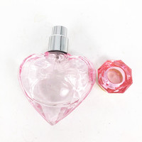 Botol Semprot Parfum Isi Ulang Bentuk Hati 30ml, Sangat Transparan, Kosong, dari Kaca