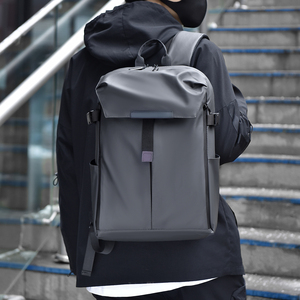 Sac à dos multifonctionnel en tissu Oxford, léger, imperméable, avec fermeture éclair, pour le sport, les activités de plein air et les affaires, au design géométrique et minimaliste, personnalisable avec logo. - Product Image 5