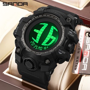 Montre numérique multifonctionnelle pour étudiants SANDA 2200 avec grands chiffres, étanche, compte à rebours, montre de sport d'extérieur - Product Image 2