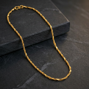 Collares de Cadena Trenzada Chapados en Oro de 14K, 18K y 24K al por Mayor, Cadenas de Moda con Diseño Moderno y Estilo Trenzado - Product Image 5