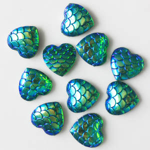 11 مللي متر مقياس السمك اللون الراتنج كابوشون القلب تصاميم مصغرة زخرفة لمسمار الفن زينة - Product Image 3