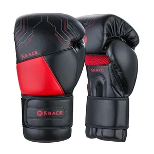 Custom Logo Leather Training Boxing Gloves