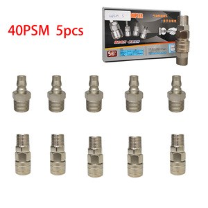 C-type Iron Threaded Air <b>Quick</b> Disconnect PSM Self-locking Pneumatic Coupling Coupler - Product Image 5