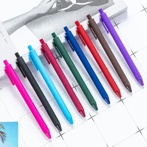 Bolígrafos de Plástico Multicolor con Logotipo Personalizado al por Mayor, Bolígrafos de Punta Redonda de 1.0 mm, Regalo Escolar, Cuerpo Negro/Azul - Product Image 3