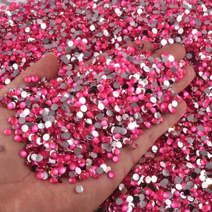 Oleeya Jelly Resin Neon 3mm 4mm 5mm Flat Back Non Hot Fix Resin Rhinestones Glow <b>Under</b> UV Light for DIY - Product Image 3