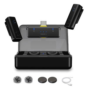 Microphone Lavalier Sans Fil, Portée de Transmission 150m avec Réduction du Bruit, OEM ODM Logo Personnalisé pour Smartphone, Diffusion <span class=keywords><strong>en</strong></span> Direct, Vlog - Product Image 1