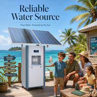 Générateur d'eau atmosphérique solaire intelligent 100L, machine portable AWG pour produire de l'eau pure chaude, froide et glacée
