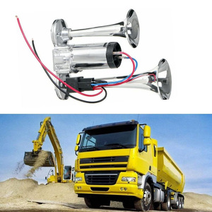 Bocina Universal de doble tubo de 12V/24V, bocina de aire de Control electrónico para coche, furgoneta, camión, motocicleta, bocina - Product Image 4