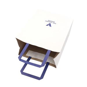 Sacs en papier kraft écologiques pour boutique, personnalisables avec votre propre logo, avec poignée plate, vente en gros - Product Image 4