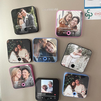 Magnet Kulkas Akrilik Dekoratif dengan Induksi NFC, Foto Custom, Surah Quran, untuk Hadiah Muslim