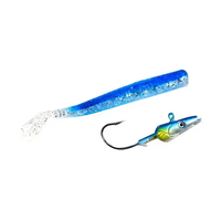 DN 11cm 22g Leurres de pêche à l'anguille de sable simulés Appâts d'anguille souple Tête de gabarit Queue de pagaie Leurre en plastique souple Swimbait