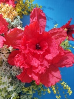 Gigantesco Papavero in Tessuto SFD con Fiori Artificiali, Prezzo di Fabbrica, Testa di Fiore per Decorazioni Interne ed Esterne, Vetrine