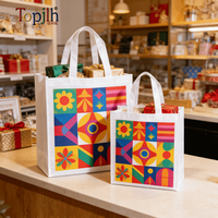 Sac fourre-tout non tissé A4 Topjlh pour sublimation, 33*26*10cm, blanc, personnalisable, sac de shopping imprimable pour cadeau promotionnel, vente en gros