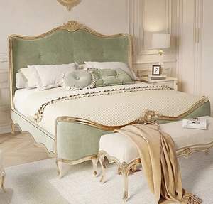 <span class=keywords><strong>Letto</strong></span> <span class=keywords><strong>matrimoniale</strong></span> <span class=keywords><strong>in</strong></span> <span class=keywords><strong>legno</strong></span> <span class=keywords><strong>massello</strong></span> intagliato di fascia alta <span class=keywords><strong>in</strong></span> stile palazzo di lusso moderno francese leggero - Product Image 3