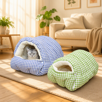 Lit pour chien et chat en coton PP, best-seller, chaud, doublé de polaire, amovible, lavable, protecteur, doux, pour une utilisation en intérieur