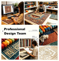 Handwoven Area Rug Handmade Carpet Custom Design Non Slip for Bedroom Dining Room Kitchen Modern Floor Decor