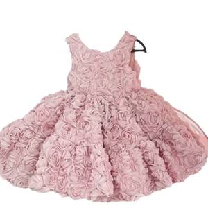 <span class=keywords><strong>Robe</strong></span> <span class=keywords><strong>de</strong></span> princesse pour fille <span class=keywords><strong>de</strong></span> fleurs rose 3D pour fête d'anniversaire <span class=keywords><strong>de</strong></span> bébé, mariage d'enfants - Product Image 2