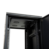 Armoire de serveur de centre de données 19 pouces de haute qualité 42U avec porte vitrée du sol au plafond, armoire réseau Jiasheng en stock, noir/gris