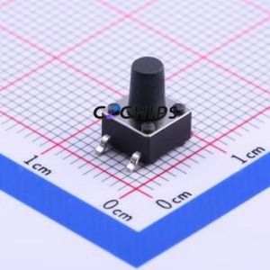 K2-6639SP-J4SC-04 Tactile Switch SMD-4P,6x6mm Switch Single Pole Single Throw Round Button 2.5N Vertical Mount - Product Image 1