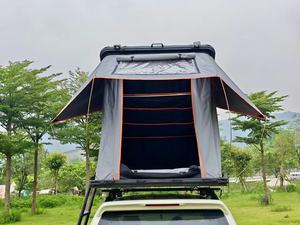 Tente de toit pop-up triangulaire à cadre en aluminium pour voiture et camion, adaptable à tous les véhicules - Product Image 4