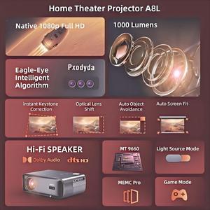 Genuine HD Home <b>Projector</b> With Wireless Screen Support 850 ANSI Lumens Bright and Vivid Picture for an Immersive Viewing Exp - Product Image 4