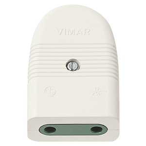 Vimar 2P 10A <b>Socket</b> 250V White Axial <b>Plug</b> In <b>Wall</b> Mount - Product Image 1