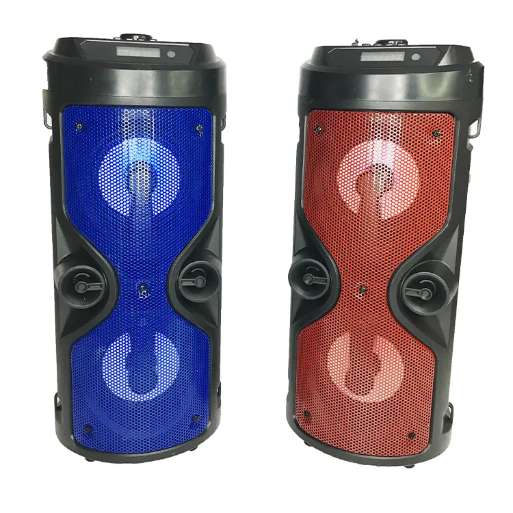 OEM ODM Subwoofer Party Karaoke Bluetooth Loudspeakers Flash light PA Audio TWS BT Speaker with Battery Microphone