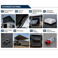 Camper 4x4 personnalisé pour pick-up, camping-car tout-terrain en aluminium pour Toyota Tacoma