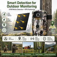 Caméra de chasse solaire ZC VISION DL-03 1080P 14MP avec vision nocturne infrarouge, 3 capteurs PIR, GPS et application UCon