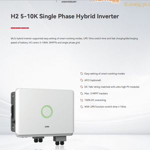 Onduleur hybride <span class=keywords><strong>SAJ</strong></span> <span class=keywords><strong>6kW</strong></span> connecté au réseau et hors réseau avec tension d'entrée MPPT 90-500V et courant de sortie nominal 26,1 A - Product Image 2