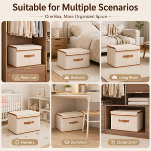 Foldable Oxford Clothes <strong>Storage</strong> Box <strong>Stackable</strong> Fabric Organizer Bin Large Capacity Dustproof <strong>Wardrobe</strong> Closet <strong>Storage</strong> with Lid - Product Image 6