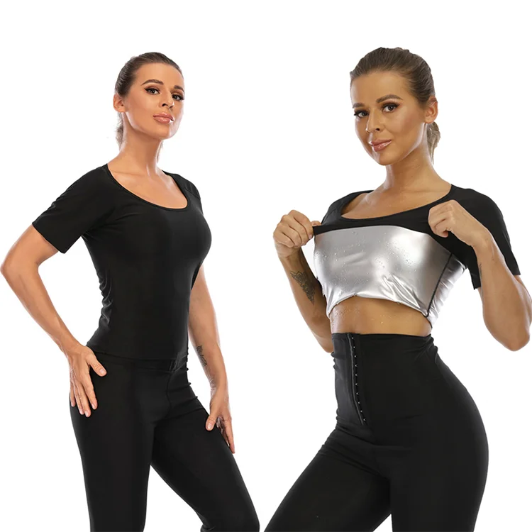 Hot Sale Effective Sauna Suit Shaper Women Slimming Tops  Long/Short Sleeve Shirts Sauna Trainer Top