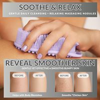 Gant de gommage corporel en silicone pour la douche, exfoliant doux pour le dos avec poils doux, brosse de bain double face de qualité supérieure, massage