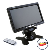 Monitor LCD Plegable de 7 Pulgadas con Cámara de Reversa, Control Remoto, Entrada de Video Dual, Sistema de Visión Trasera para Autobús, 1 Año de Garantía