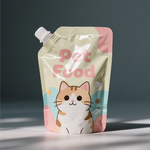 Tùy chỉnh màu sắc khác nhau in ấn Refill Spout <span class=keywords><strong>Pouch</strong></span> với cap cấp thực phẩm Mylar túi cho thức ăn vật nuôi mèo thực phẩm - Product Image 3
