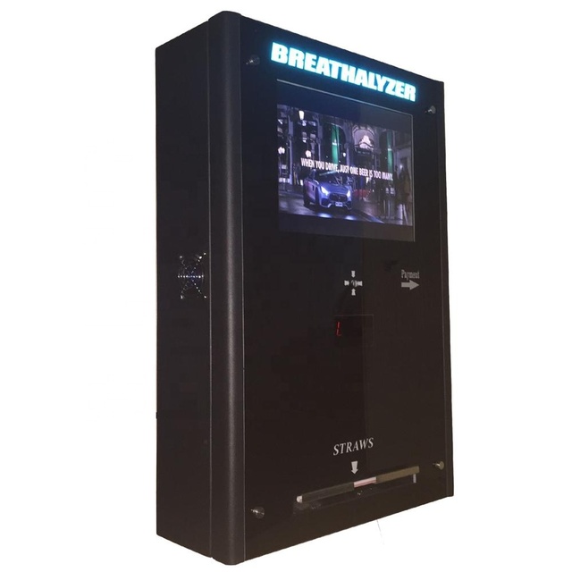 Coin Operated Smart Breathalyzer Vending Machine with Credit Card Reader Port None Wifi Version