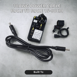 Кабель-удлинитель питания 12В, 1.5 м, с разъемами DC5.5x2.1 (штекер) и IEC (гнездо) для камер видеонаблюдения - Product Image 5