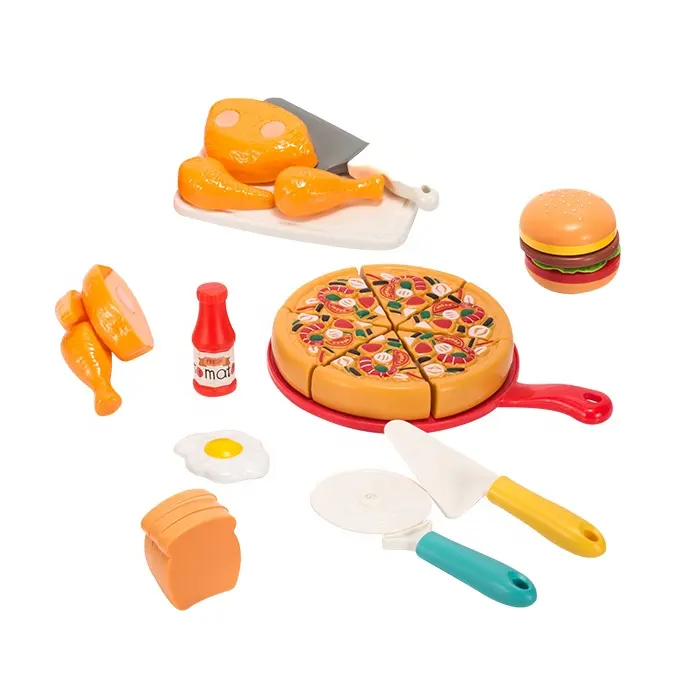 fun set simulation pizza cutting pretend play kitchen food toy