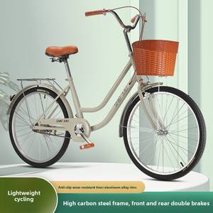 <span class=keywords><strong>Bicicleta</strong></span> Urbana de Acero de Una Velocidad, 24/26 Pulgadas, para Mujer, Fabricada en China por OEM - Product Image 4