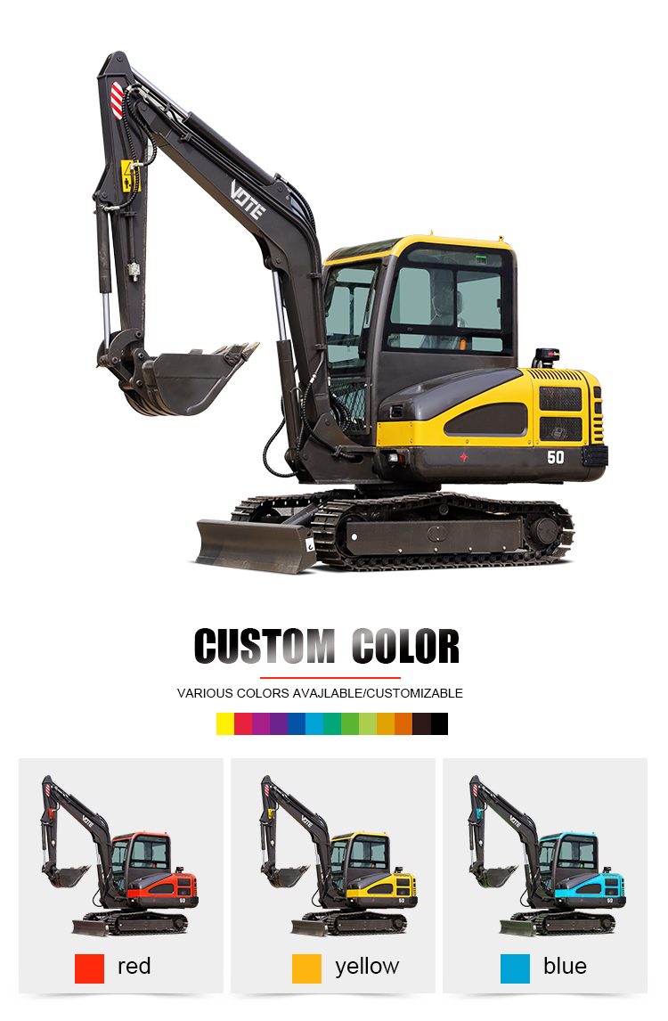 Mini excavator 5 ton mini digger high quality produced digger China excavators 5 ton approved by CE certificate
