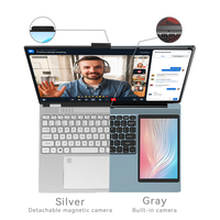Laptop Layar Ganda Ringan Baru 15.6 inci CPU N100 Notebook Komputer PC Layar Sentuh 7 inci Logo Kustom