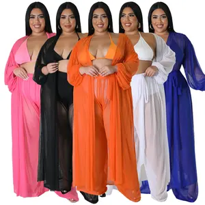 2023 sexy trong suốt lưới cộng với kích thước jumpsuits Sheer cho phụ nữ jumpsuits