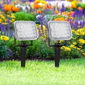 Wide Angle Aluminium Warm White RGB Color Changing Spotlights Solar Flood <strong>Light</strong> 1 on 2/4 Solar <strong>Pathway</strong> <strong>Light</strong> <strong>for</strong> Yard Garden - Product Image 5